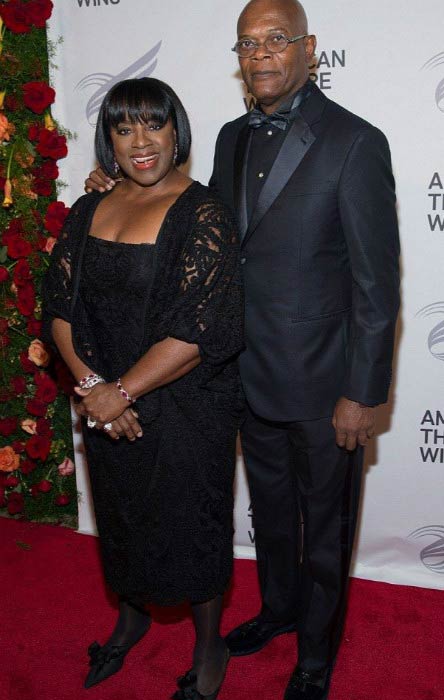 Samuel L. Jackson og LaTanya Richardson Jackson ved American Theatre Wing's Gala i september 2015