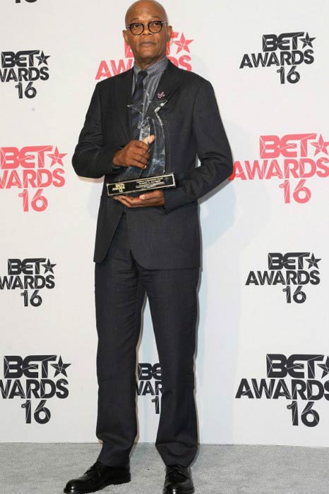 Samuel L. Jackson med BET Lifetime Achievement Award i juni 2016