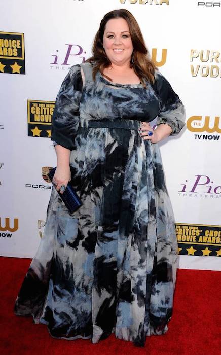Melissa McCarthy sa v roku 2014 zúčastňuje odovzdávania filmových cien Critics' Choice Movie Awards v Barker Hangar v Santa Monice v Kalifornii.