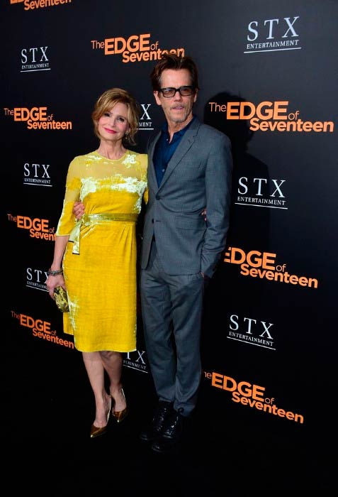 Kevin Bacon og Kyra Sedgwick ved Los Angeles -premieren på "The Edge of Seventeen" i november 2016