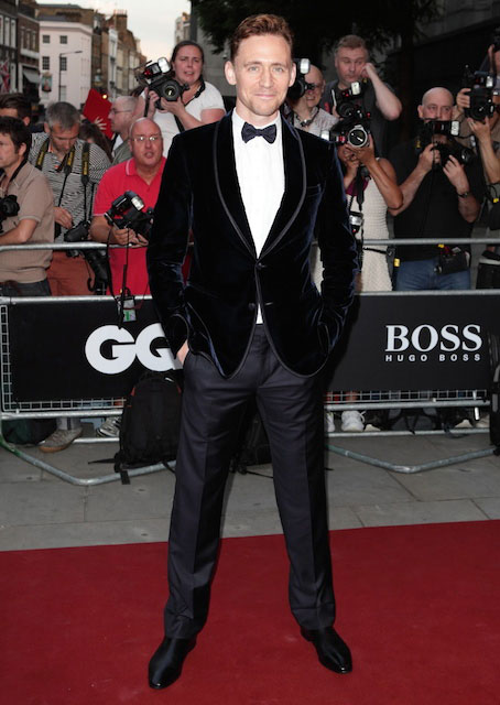 Tom Hiddleston počas Zlatých glóbusov 2014