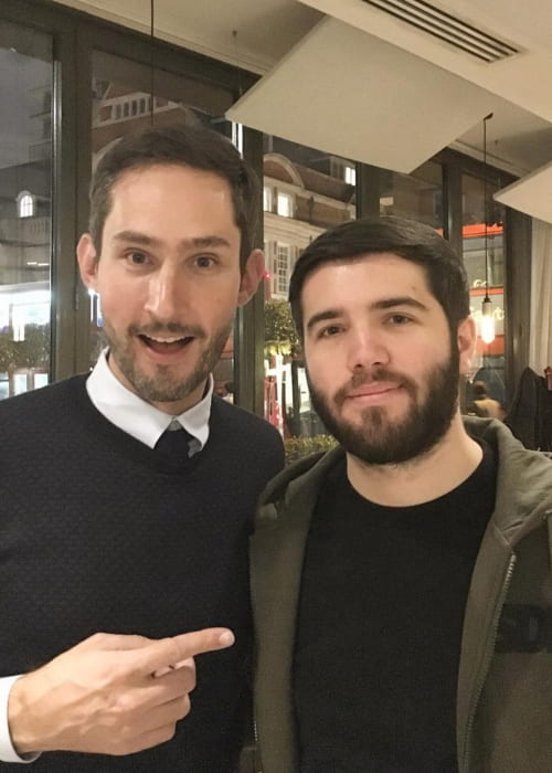 Zerkaa (Δεξιά) με τον CEO του Instagram τον Νοέμβριο του 2016