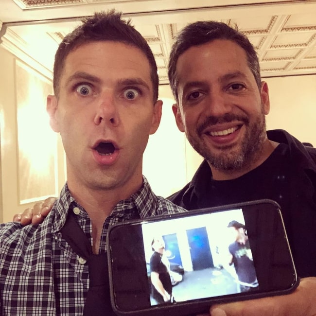 Mikey Day med David Blaine i august 2018