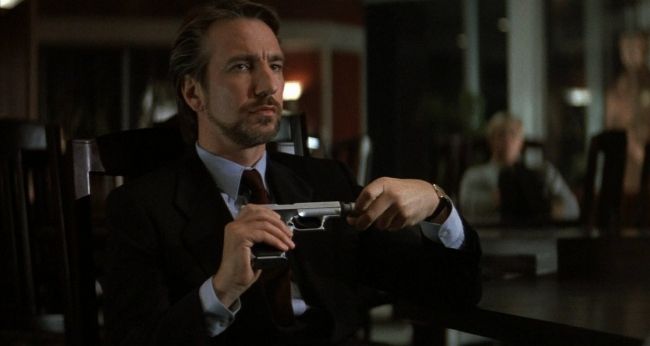 Alan Rickman skildrer karakteren til Hans Gruber i 1988 Die Hard -filmen