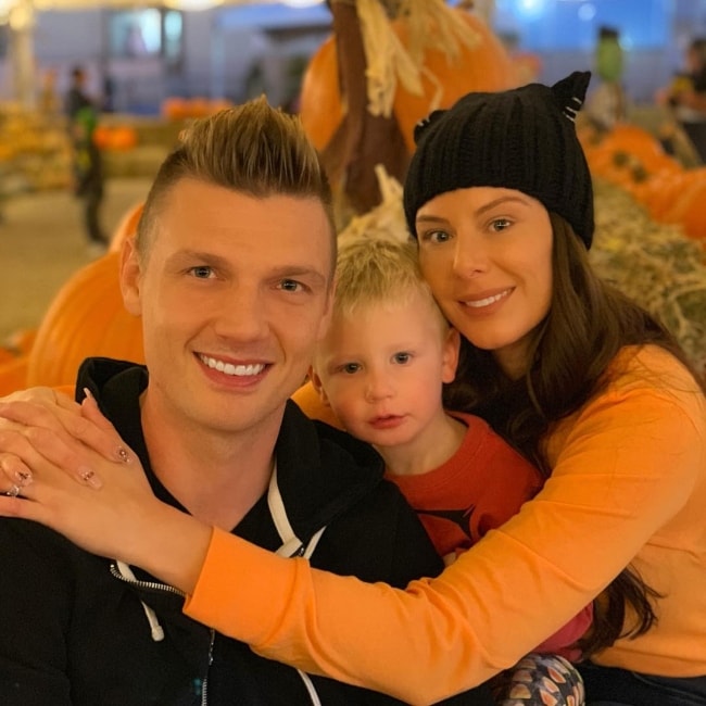 Nick Carter perheineen lokakuussa 2018