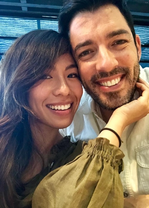 Drew Scott selfiessä Linda Phanin kanssa syyskuussa 2018