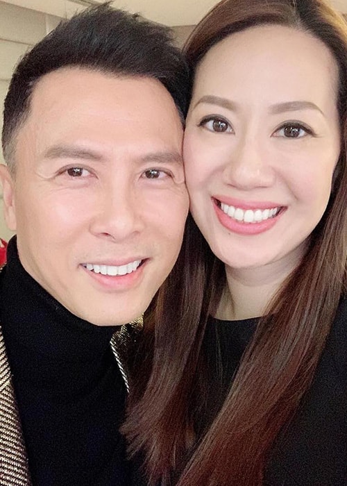 Donnie Yen z zakoncem Cissy Wang, kot je prikazano na njegovem Instagram profilu februarja 2019