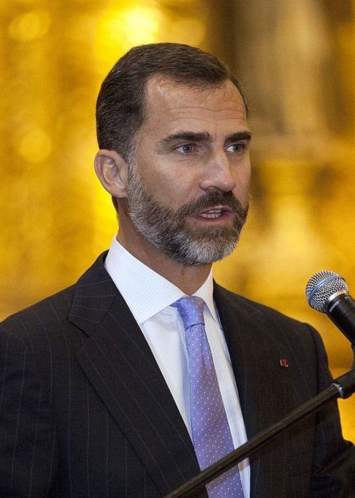 Španski princ Asturije Felipe VI med uradnim obiskom Ekvadorja leta 2012