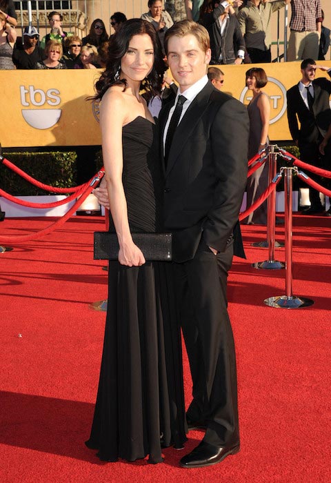 Mike Vogel og hustru Courtney Vogel ved Screen Actors Guild Awards 2012
