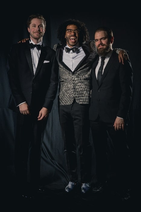 Από αριστερά προς τα δεξιά - William Hutson, Daveed Diggs και Jonathan Snipes όπως φαίνονται στη φωτογράφηση πορτρέτου στο Worldcon 75, Ελσίνκι, πριν από τα Βραβεία Hugo τον Αύγουστο του 2017
