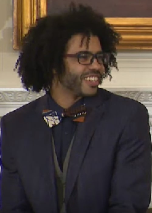 Daveed Diggs set på et 'Hamilton' -værksted i Det Hvide Hus i marts 2017