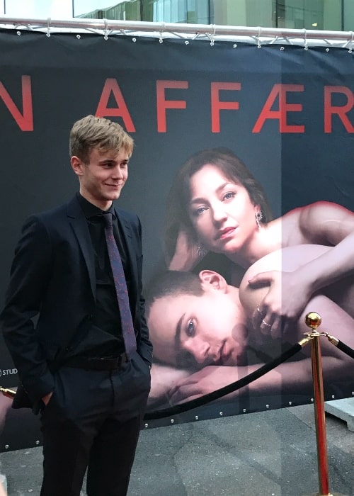Tarjei Sandvik Moe som set på et billede, der blev taget på premieren En Affære den 5. oktober 2018