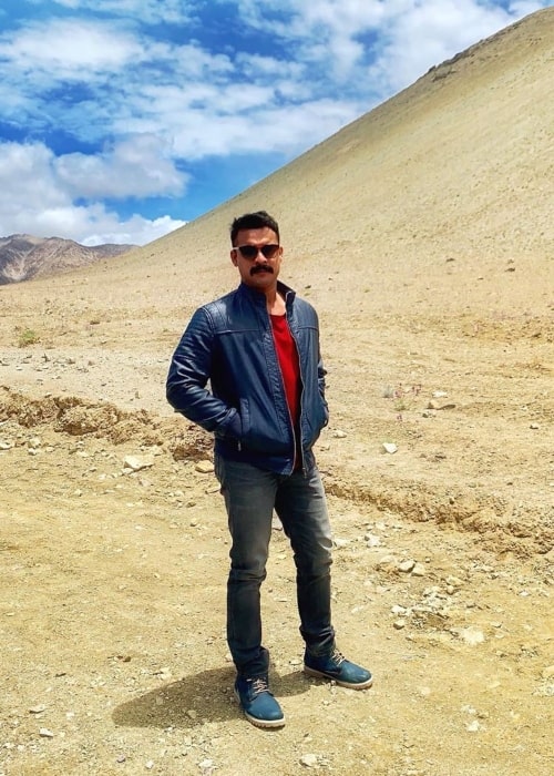 Tovino Thomas som set på et billede taget ved Magnetic Hill i Ladakh i juli 2019