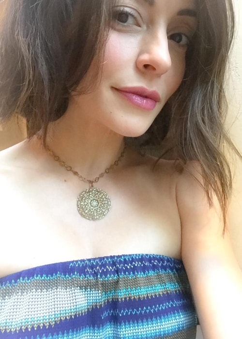 Emmanuelle Vaugier tager en selfie i Hollywood Hills i juni 2017