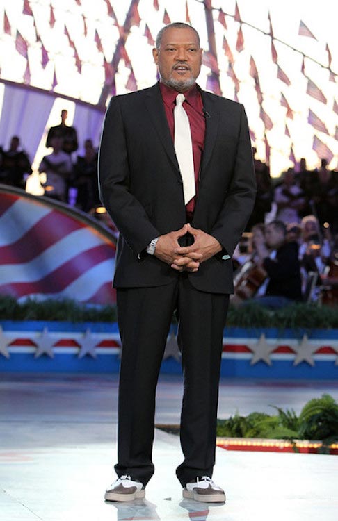 Laurence Fishburne στη σκηνή στις πρόβες συναυλιών της 26ης Εθνικής Ημέρας Μνήμης στις 23 Μαΐου 2015