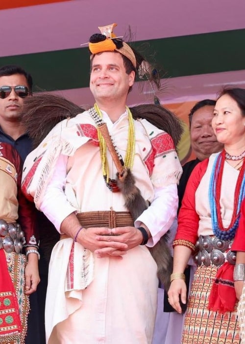 Rahul Gandhi som set på et billede taget under hans møde med borgerne på Arunachal Pradesh i marts 2019
