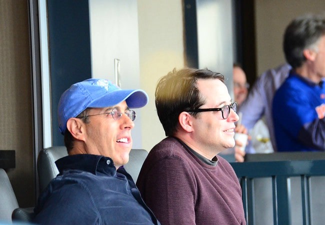 Matthew Broderick (højre) og Jerry Seinfeld set i september 2012