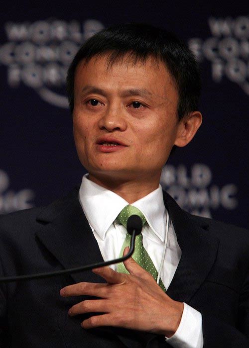 Jack Ma talte under World Economic Forum årsmøde i september 2008