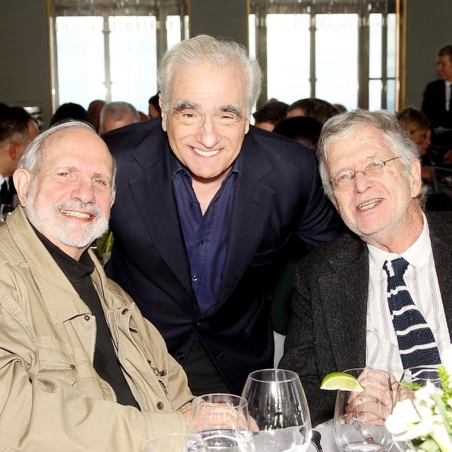 Martin Scorsese (Center) med sine venner i januar 2017