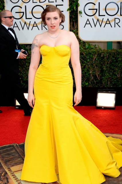 Lena Dunham Golden Globe Awards 2014 -gaalassa