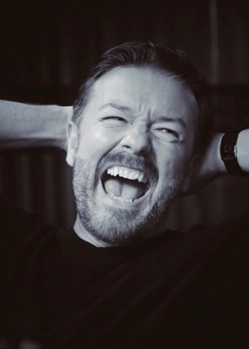Ο Ricky Gervais όπως φαίνεται σε μια ανάρτηση στο Instagram τον Αύγουστο του 2018