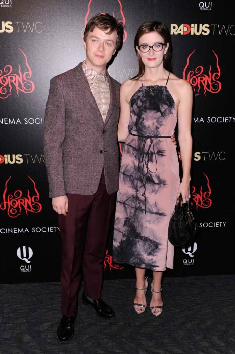 Dane DeHaan in Anna Wood na RADiUS TWC in The Cinema Society New York Premiera "Horns" oktobra 2014