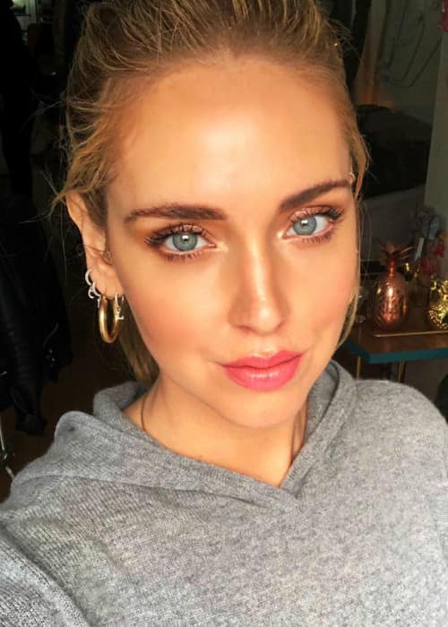 Η Chiara Ferragni σε μια selfie στο Instagram όπως φαίνεται τον Μάρτιο του 2018