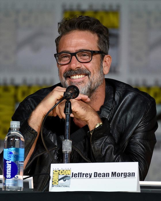 Jeffrey Dean Morgan puhuu Comic-Con Internationalissa 9. heinäkuuta 2015 San Diegossa, Kaliforniassa.
