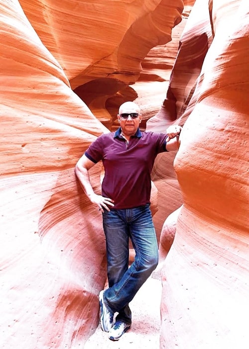Puneet Issar set, mens han poserede for kameraet ved Antelope Canyon i Arizona, USA i oktober 2019