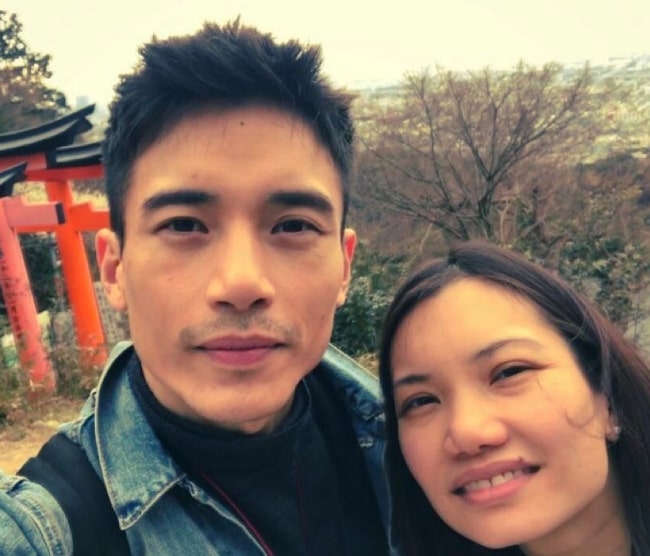 Manny Jacinto i en selfie sammen med sin søster i marts 2017