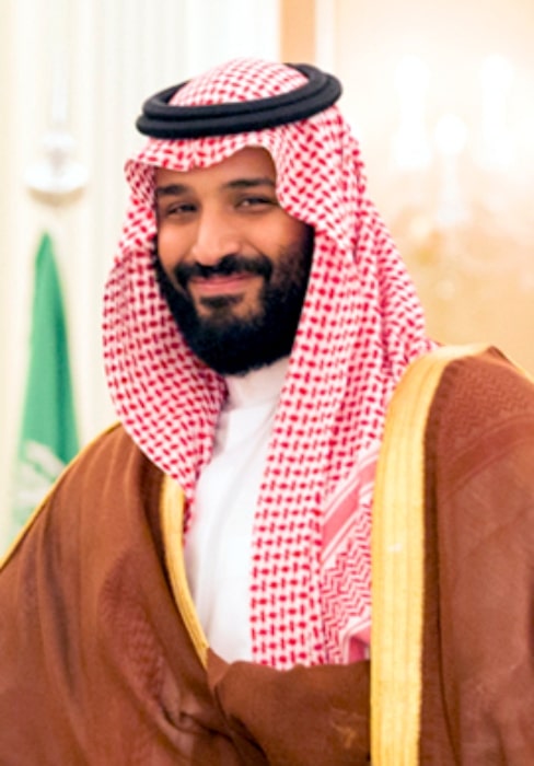 Mohammad bin Salman sett på Royal Court Palace i Riyadh, Saudi -Arabia i mai 2017