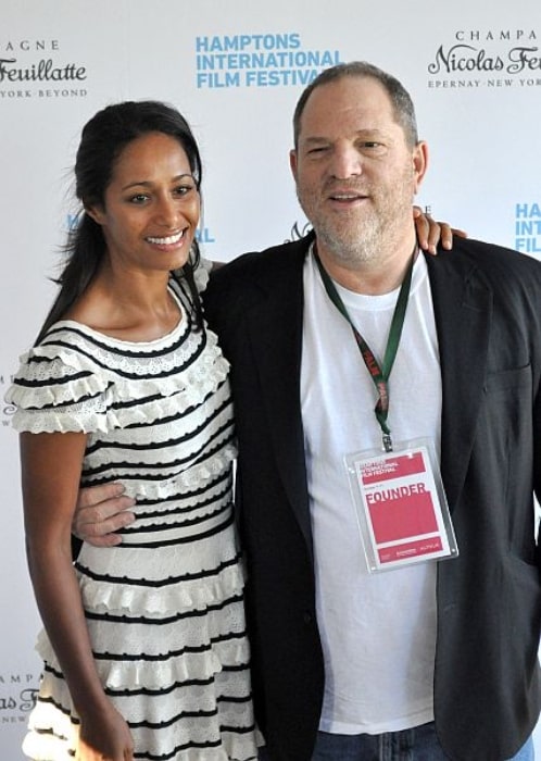 Ο Harvey Weinstein με τη Rula Jabreal κατά τη διάρκεια του 18ου Ετήσιου Διεθνούς Φεστιβάλ Κινηματογράφου Hamptons τον Οκτώβριο του 2010
