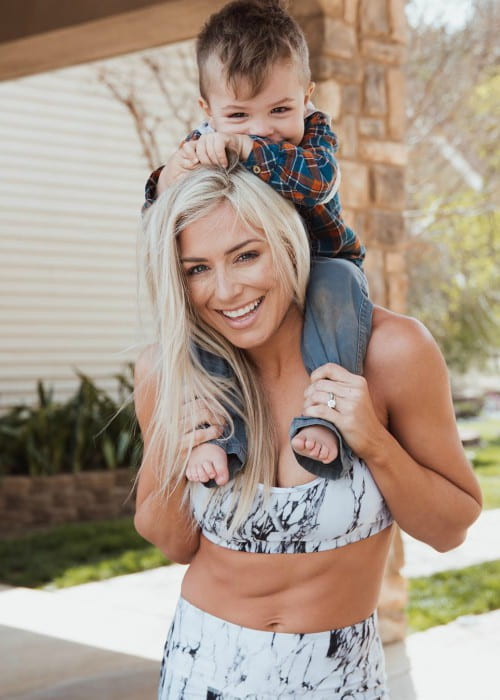 Η Dianna Dahlgren με τον γιο της Hunter τον Απρίλιο του 2019