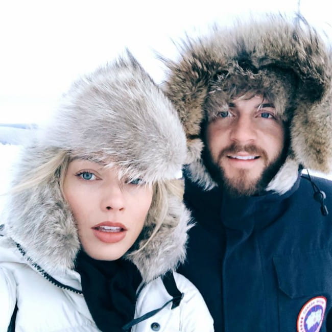 Tom Ackerley og Margot Robbie i en selfie i januar 2019