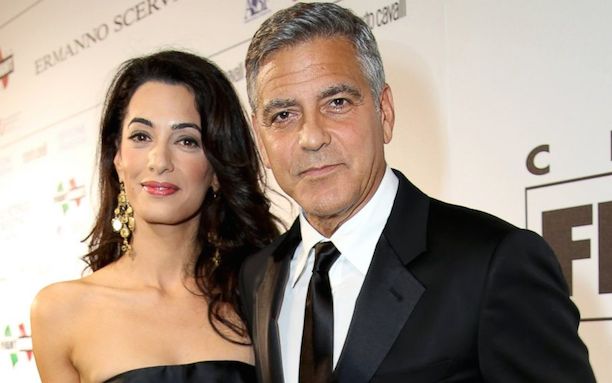 Amal Alamuddin ja George Clooney osallistuvat Celebrity Fight Night -gaalaan, jossa juhlitaan Celebrity Fight Nightia Italiassa.