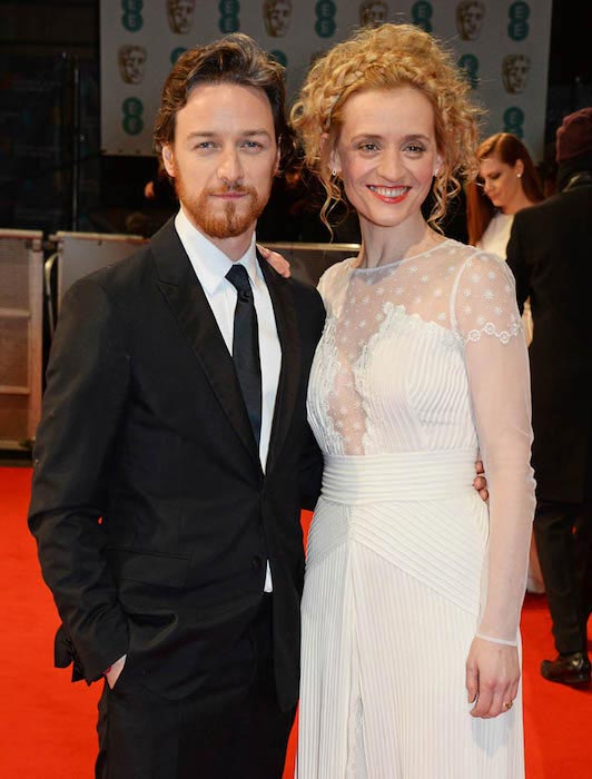 James McAvoy a Anne Marie Duff na odovzdávaní cien EE British Academy Film Awards 2015 v Londýne, Anglicko