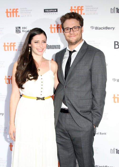 Ο Seth Rogen και η Lauren Miller στο Διεθνές Φεστιβάλ Κινηματογράφου του Τορόντο τον Σεπτέμβριο του 2011