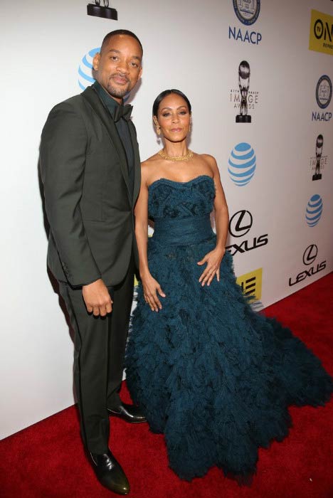 Jada Pinkett Smith og Will Smith ved NAACP Image Awards i februar 2016