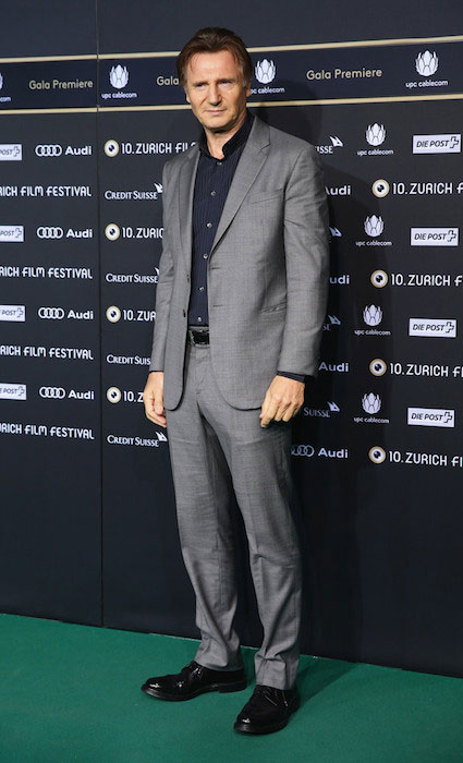 Liam Neeson deltager i premieren den 3. oktober 2014 på 'A Walk Amongst the Tombstones' under Zürich Film Festival i Schweiz.