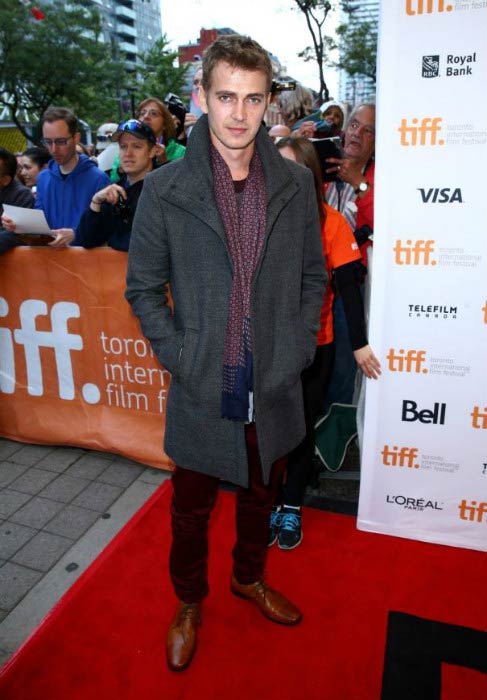 Hayden Christensen na ameriški premieri Heist na mednarodnem filmskem festivalu v Torontu leta 2014