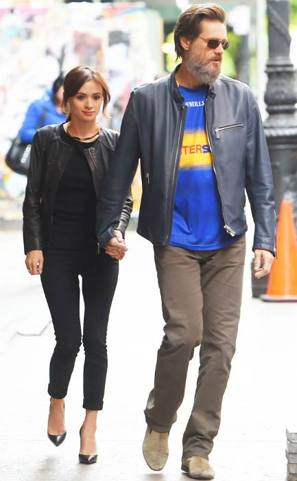 Jim Carrey og hans ekskæreste Cathriona White under en udflugt