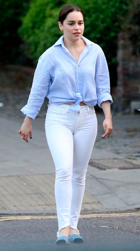 Emilia Clarke ude i London i maj 2017