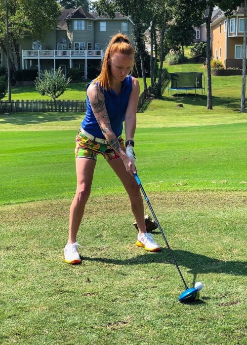 Maci Bookout som set på et billede taget i september 2019, mens du spillede golf