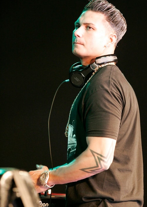 DJ Pauly D, jak je vidět na obrázku pořízeném během jeho vystoupení v The Big Top Luna Park Sydney v lednu 2013