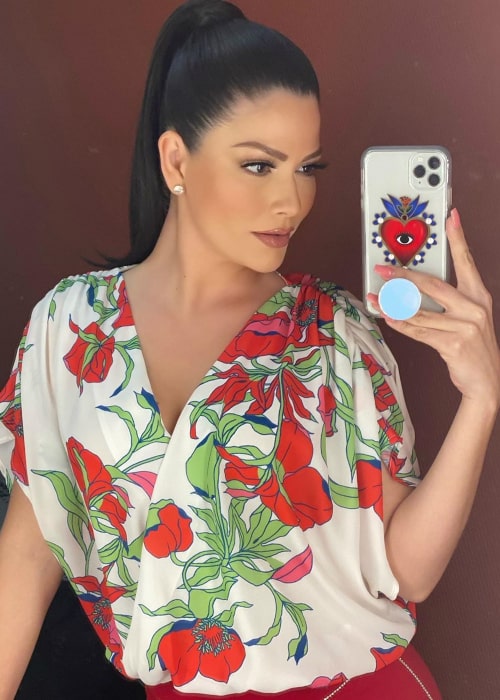 Ana Patricia Gámez na selfie na Instagrame vo februári 2020