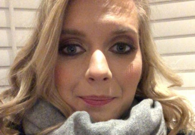 Η Rachel Riley σε μια selfie στο Instagram όπως φαίνεται τον Φεβρουάριο του 2018
