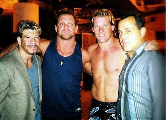 [Από αριστερά] Eddie Guerrero, Chris Benoit, Chris Jericho και Dean Malenko