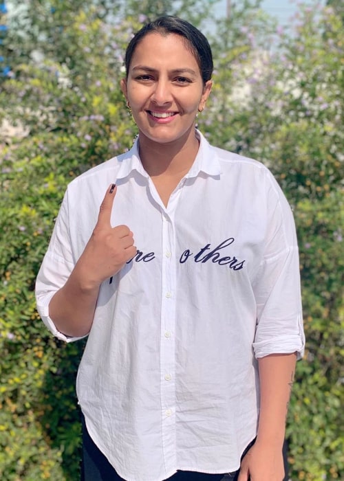 Geeta Phogat som efter at have stemt ved et lokalvalg i oktober 2019
