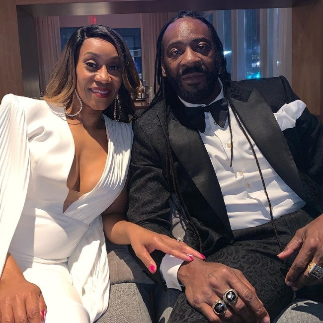 Booker T med sin kone set i april 2019